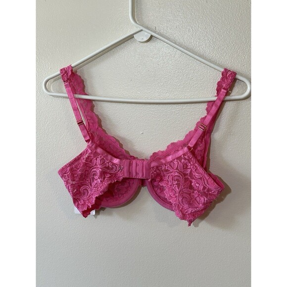 Smart and Sexy Lace Unlined Underwire Pink Bra Size 36C Style #85045 - Picture 4 of 5